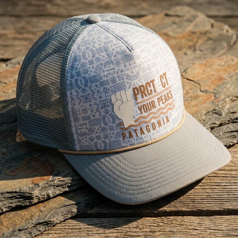 Patagonia Men's Trucker Hat Blue Snapback Gorpcore Cabincore Archive Y2K